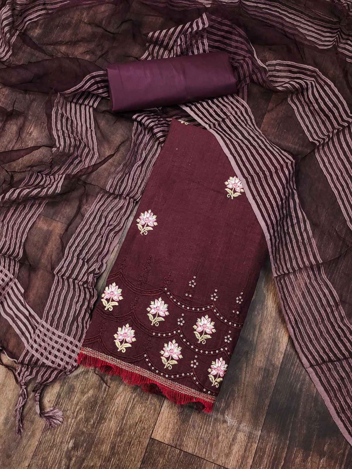 Hum Tum Vol 4 By Ms Embroidery Khadi Cotton Dress Material Wholesale Price In Surat